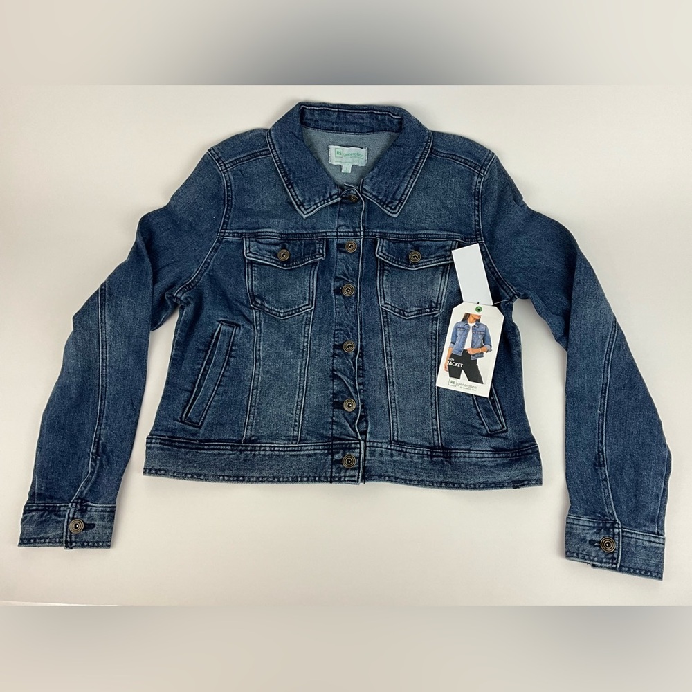 Re Generation by Celebrity Pink Jade Jean Jacket NWT 15” Length